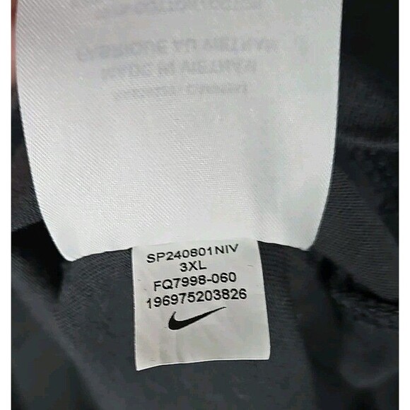 The Nike Tee T-Shirt Swoosh Just Do It, Men's Sz 3XL, Black - Picture 9 of 9